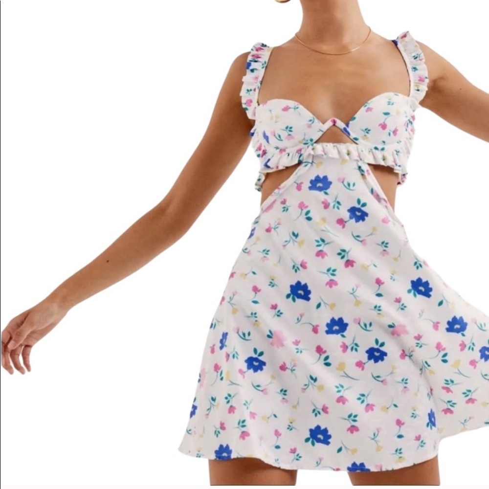 For Love & Lemons Farrah Floral Mini Dress